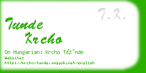 tunde krcho business card